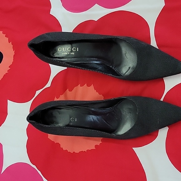Gucci pumps, size 9.5M, black demin - Picture 1 of 2